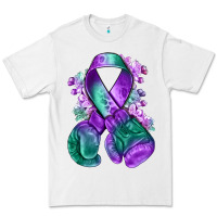 Purple And Green Anal Cancer With Boxing Gloves Na Premium Tee | Teevron