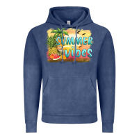 Vintage Denim summer vibes sunset and fruits Vintage Hoodie - BarkalooDesign