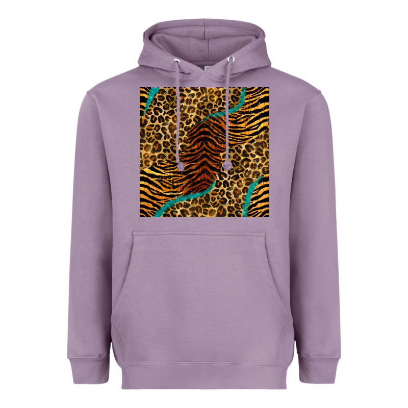 Safari Animals Turquoise Glitter Seamless Pattern Heavyweight Hoodie by BundleAndBundleShop | Teevron