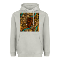 Moon Dust safari animals turquoise glitter seamless pattern Heavyweight Hoodie - BundleAndBundleShop