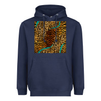 Navy safari animals turquoise glitter seamless pattern Heavyweight Hoodie - BundleAndBundleShop