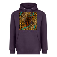Plum safari animals turquoise glitter seamless pattern Heavyweight Hoodie - BundleAndBundleShop