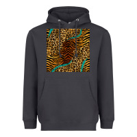 Smoke safari animals turquoise glitter seamless pattern Heavyweight Hoodie - BundleAndBundleShop