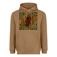 Toasted Coconut safari animals turquoise glitter seamless pattern Heavyweight Hoodie - BundleAndBundleShop