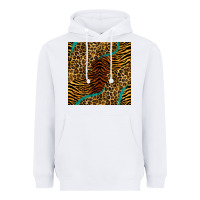 White safari animals turquoise glitter seamless pattern Heavyweight Hoodie - BundleAndBundleShop