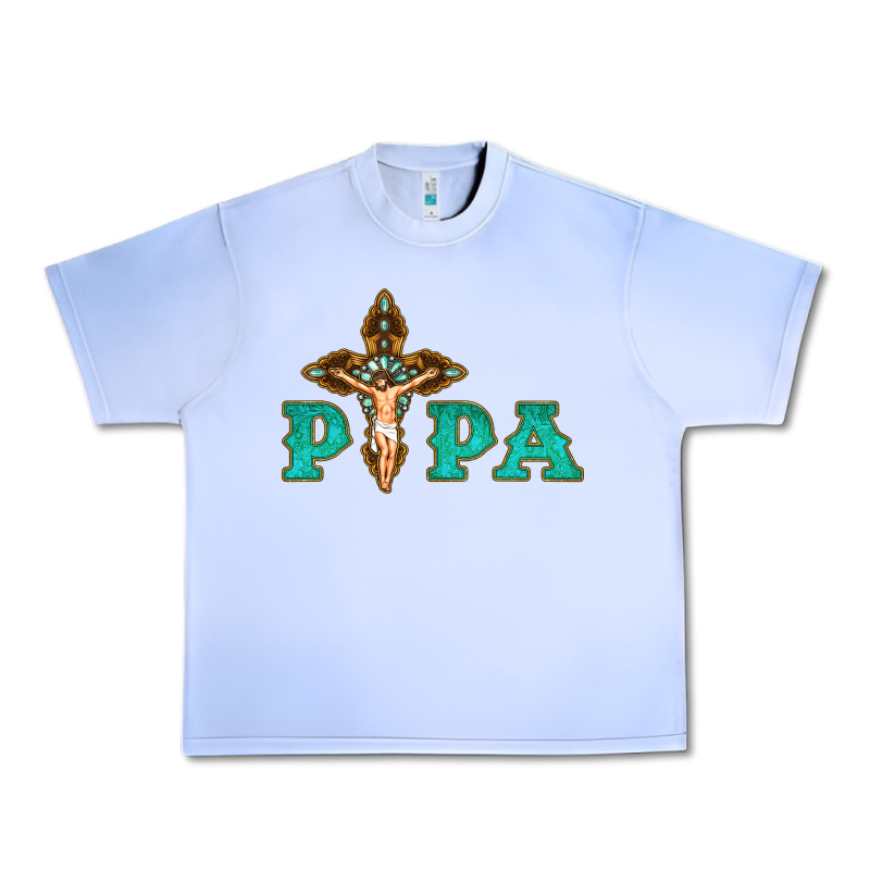 Papa Jesus With Cross Urban Heavy Tee by Bettercallsaul | Teevron