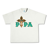 Pistachio Papa Jesus with Cross Urban Heavy Tee - Bettercallsaul