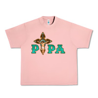 Salmon Papa Jesus with Cross Urban Heavy Tee - Bettercallsaul