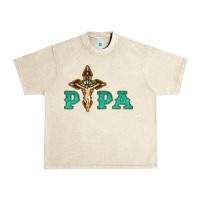 Sandshell Papa Jesus with Cross Urban Heavy Tee - Bettercallsaul