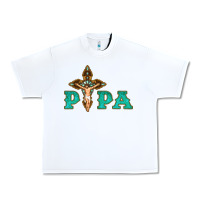 White Papa Jesus with Cross Urban Heavy Tee - Bettercallsaul