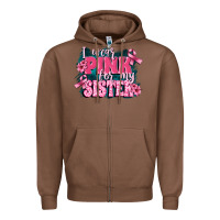 Chestnut i wear pink for my sister Zipper Hoodie - FaDigitalArtStudio