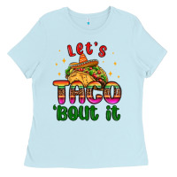 Baby Blue let s taco bout it Ladies Tee - MaliasSmallBusiness