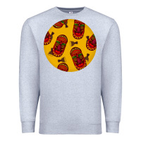 Heather Grey african masks round earrings 5 Premium Sweatshirt - BundleAndBundleShop