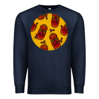 Navy african masks round earrings 5 Premium Sweatshirt - BundleAndBundleShop