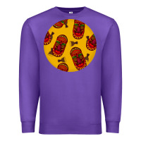 Purple african masks round earrings 5 Premium Sweatshirt - BundleAndBundleShop