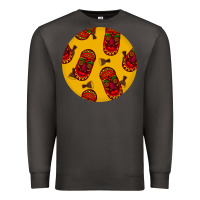 Smoke african masks round earrings 5 Premium Sweatshirt - BundleAndBundleShop