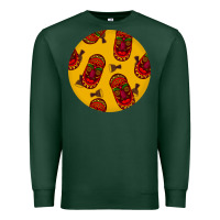 Sports Green african masks round earrings 5 Premium Sweatshirt - BundleAndBundleShop