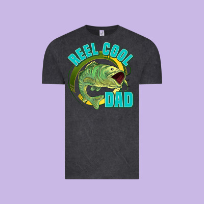 Reel Cool Dad Vintage Tee Designed By Jasminsmagicworld
