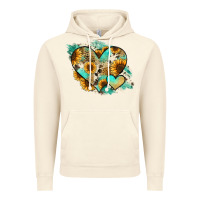 Vintage Artic Leopard Sunflower Cowhide Glitter Heart Vintage Hoodie - RanaPortraitStore