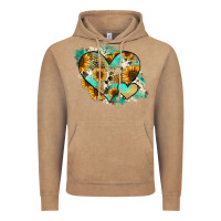Vintage Coffee Leopard Sunflower Cowhide Glitter Heart Vintage Hoodie - RanaPortraitStore