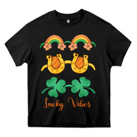 Black lucky vibes st. patrick's day Heavy Core Tee - MaliasSmallBusiness