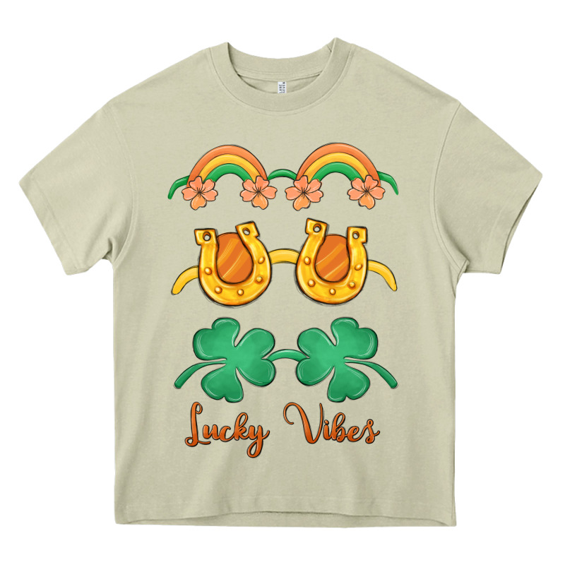 Lucky Vibes St. Patrick's Day Heavy Core Tee by MaliasSmallBusiness | Teevron