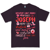 Plum believe like mary trust like joseph valentine s da Premium Tee - MaliasSmallBusiness