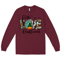 Burgundy Western For The Love of Halloween Long Sleeve Tee - texasbilliewilder