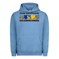 Pigment Pebble Blue its okay to be little extra Urban Hoodie - Artiststas