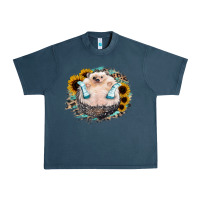 Midnight Navy Hedgehog with Sunflower Urban Heavy Tee - Bettercallsaul