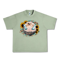 Oil Green Hedgehog with Sunflower Urban Heavy Tee - Bettercallsaul