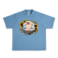 Hedgehog With Sunflower Urban Heavy Tee | Teevron