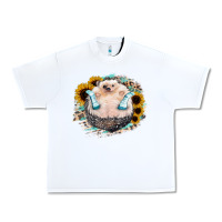 White Hedgehog with Sunflower Urban Heavy Tee - Bettercallsaul