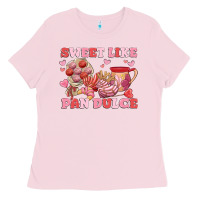 Bubblegum Pink sweet like pan dulce Ladies Tee - MaliasSmallBusiness