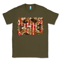 Army Green america, cowhide, leopard backgraund Classic Tee - JahusDesignShop