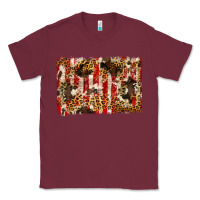 Burgundy america, cowhide, leopard backgraund Classic Tee - JahusDesignShop