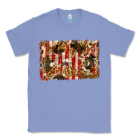 Colony Blue america, cowhide, leopard backgraund Classic Tee - JahusDesignShop