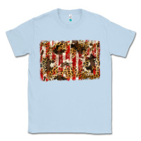 Dusty Blue america, cowhide, leopard backgraund Classic Tee - JahusDesignShop