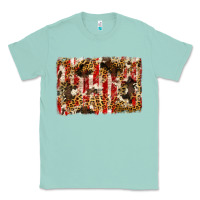 Seafoam america, cowhide, leopard backgraund Classic Tee - JahusDesignShop