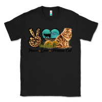 Black Peace Love Persian Cat Classic Tee - LillyAllenDesigns