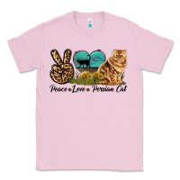 Bubblegum Pink Peace Love Persian Cat Classic Tee - LillyAllenDesigns