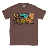 Chestnut Peace Love Persian Cat Classic Tee - LillyAllenDesigns