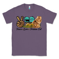 Lavender Peace Love Persian Cat Classic Tee - LillyAllenDesigns