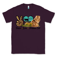 Plum Peace Love Persian Cat Classic Tee - LillyAllenDesigns