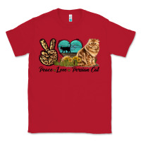 Red Peace Love Persian Cat Classic Tee - LillyAllenDesigns