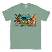 Sage Peace Love Persian Cat Classic Tee - LillyAllenDesigns
