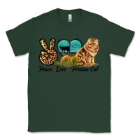 Sports Green Peace Love Persian Cat Classic Tee - LillyAllenDesigns