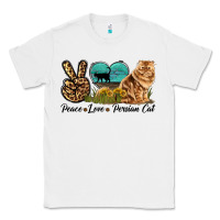 White Peace Love Persian Cat Classic Tee - LillyAllenDesigns