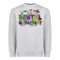 Heather Grey dental hygienest mardi gras Heavyweight Sweatshirt - CowGirlArtShop
