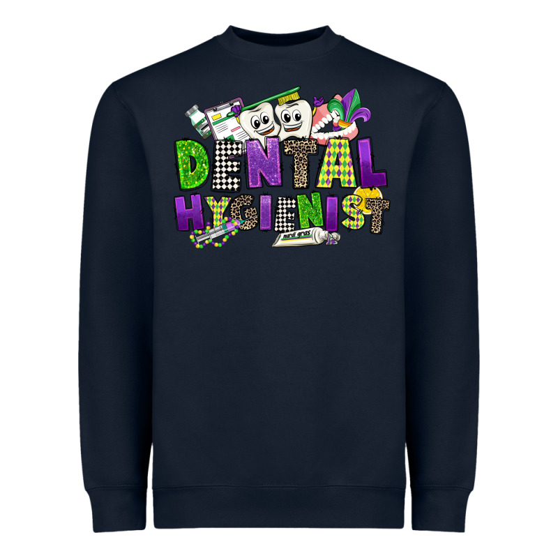 Dental Hygienest Mardi Gras Heavyweight Sweatshirt by CowGirlArtShop | Teevron